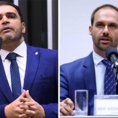 Delegado Marcelo Freitas é relator da ação contra Eduardo Bolsonaro. Foto: Vinicius Loures/Câmara dos Deputados e Reprodução/Agência Câmara
