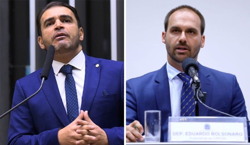 Delegado Marcelo Freitas é relator da ação contra Eduardo Bolsonaro. Foto: Vinicius Loures/Câmara dos Deputados e Reprodução/Agência Câmara
