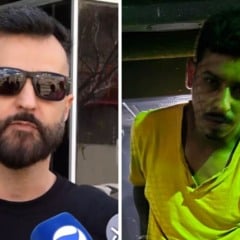 O delegado Maurício Gonçalves e o motorista preso Lucas Ribeiro Nicolau. Fotos: Reprodução/TV Vitória e Divulgação/PCES