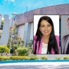 Em destaque: a ex-vereadora Neidia Maura Pimentel e o vereador Rodrigo Márcio Caldeira. Foto: Reprodução/Câmara da Serra