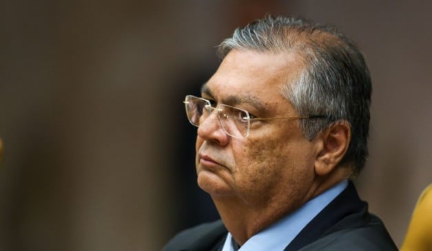  O Ministro Flávio Dino em julgamento da trama golpista. Foto: Fabio Rodrigues-Pozzebom/ Agência Brasil