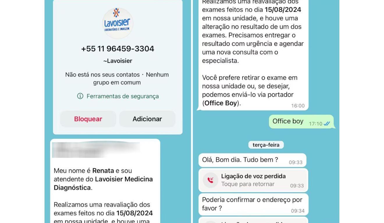 Golpistas de exames médicos se passaram pelo laboratório Lavoisier