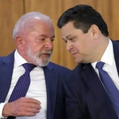 Lula e o presidente do Senado, Davi Alcolumbre