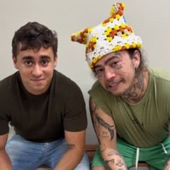 Nikolas e Whindersson trocaram farpas pelo Twitter na última semana, mas posaram juntos após show em BH (Foto: Reprodução/Instagram/@nikolasferreiradm)