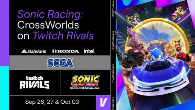 SEGA anuncia torneio de Sonic Racing: CrossWorlds no Twitch Rivals