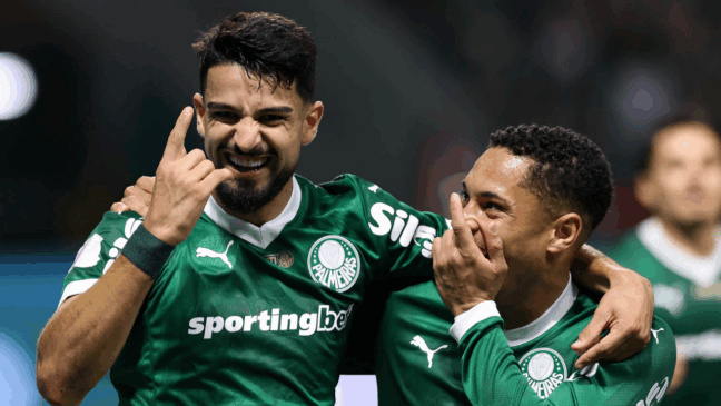 Brasileirão. Palmeiras x Vasco. Flaco López e Vitor Roque. Allianz Parque.