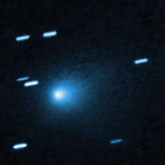 Imagem do cometa interestelar 3I/ATLAS em 21 de julho, captada pelo Hubble. Foto: Reprodução / Nasa