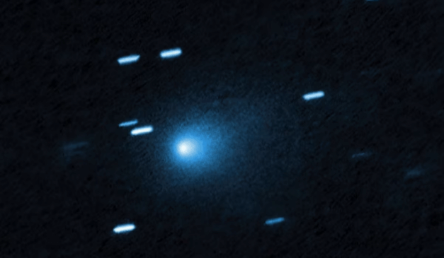 Imagem do cometa interestelar 3I/ATLAS em 21 de julho, captada pelo Hubble. Foto: Reprodução / Nasa