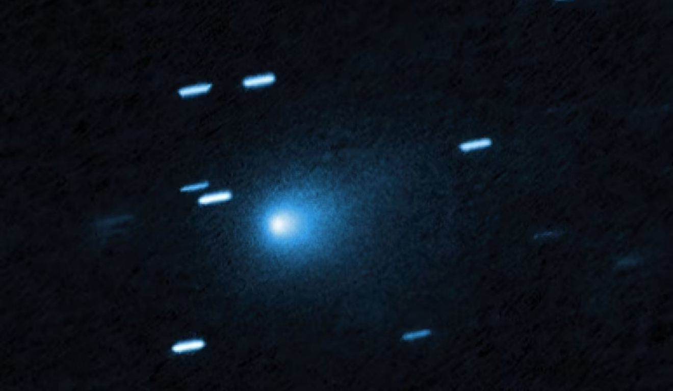 Imagem do cometa interestelar 3I/ATLAS em 21 de julho, captada pelo Hubble. Foto: Reprodução / Nasa