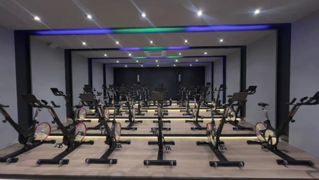 Sala de spinning da academia em Vila Velha: município é apontado como promissor pelos empresários. Crédito: Divulgação