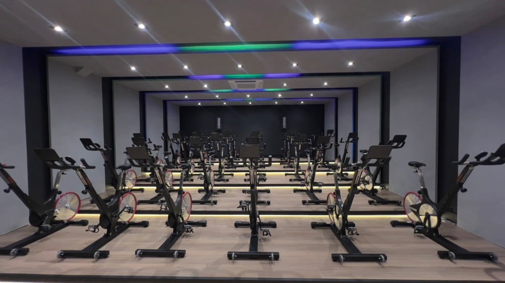 Sala de spinning da academia em Vila Velha: município é apontado como promissor pelos empresários. Crédito: Divulgação