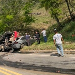 Acidente grave na rodovia ES 164 em Cachoeiro de Itapemirim