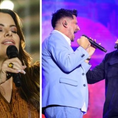 Ana Paula Valadão e a dupla André e Felipe