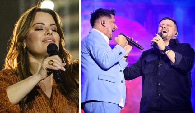 Ana Paula Valadão e a dupla André e Felipe