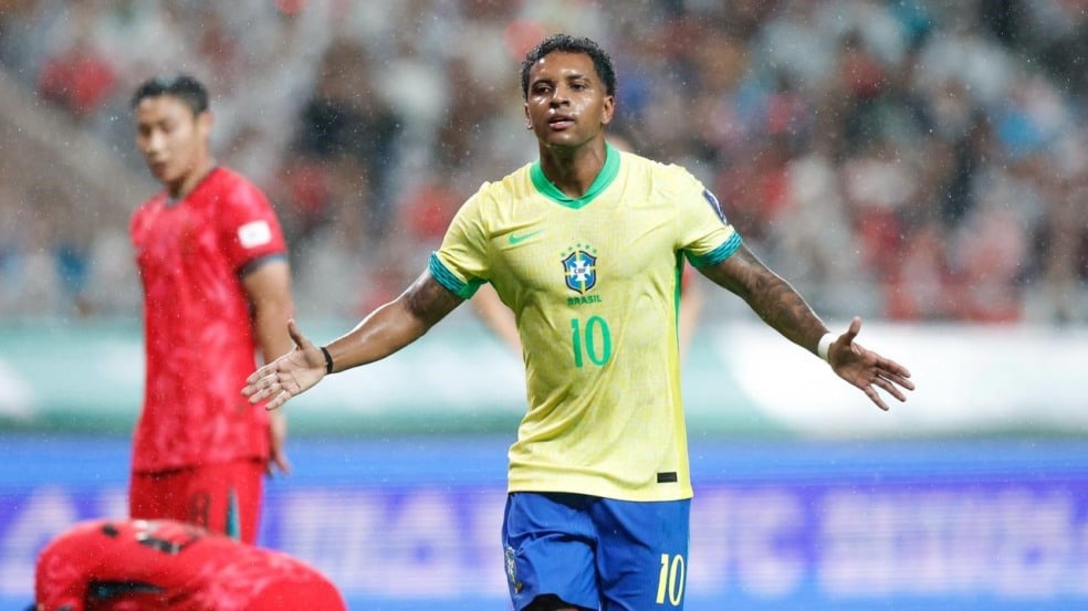 Amistoso Coreia do Sul x Brasil. Seul. Rodrygo