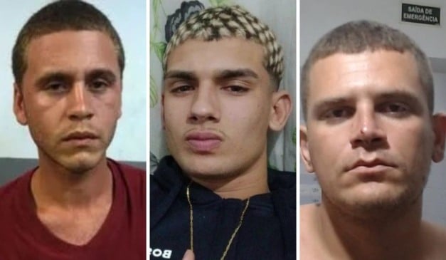 Jeanderson Bismarque Soares de Almeida, Fabian Alves Martins e Alisson Lemos Rocha, o Russo. Foto: Reprodução/Redes sociais Jeanderson Bismarque Soares de Almeida, Fabian Alves Martins e Alisson Lemos Rocha, o Russo. Foto: Reprodução/Redes sociais