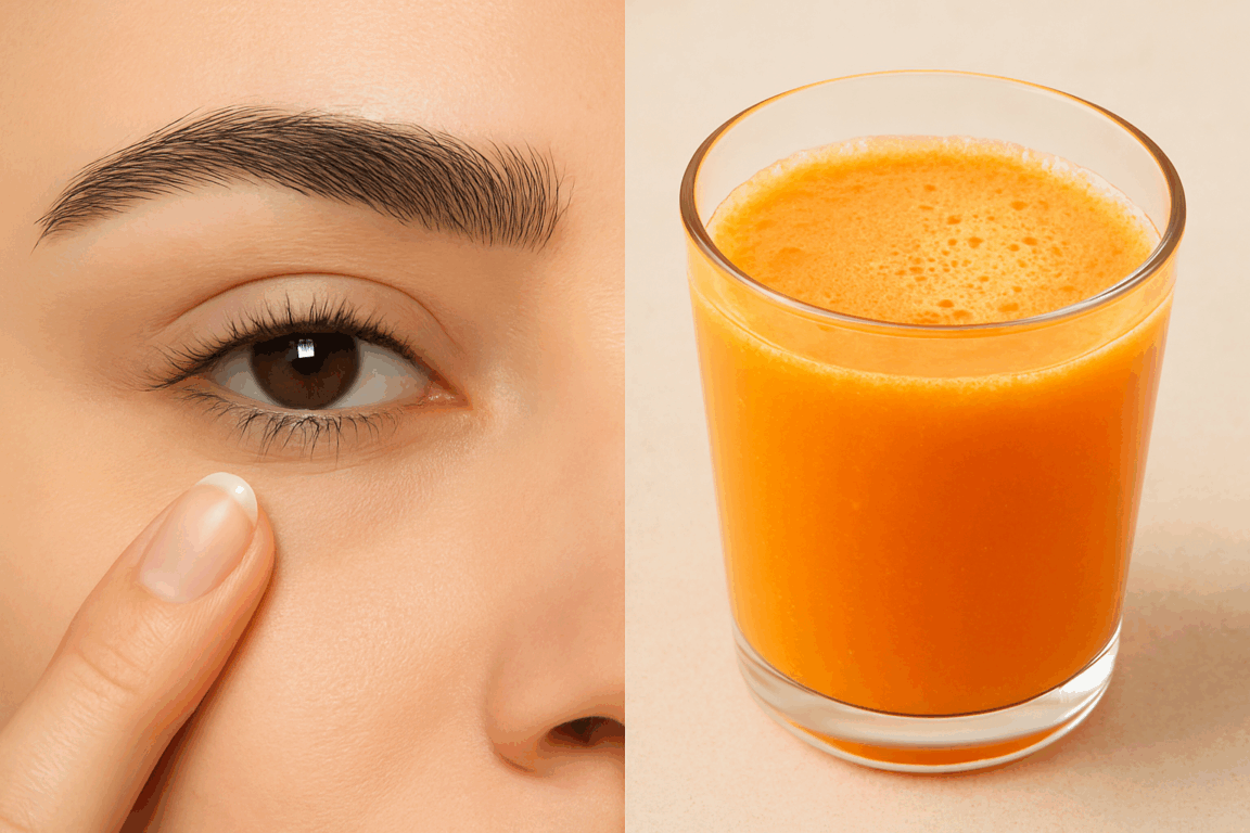 Shot nutritivo de vitaminas naturais para fortalecer cabelo, unhas e sobrancelhas de dentro para fora/Foto ChatGPT