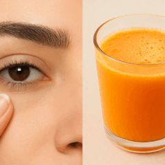 Shot nutritivo de vitaminas naturais para fortalecer cabelo, unhas e sobrancelhas de dentro para fora/Foto ChatGPT