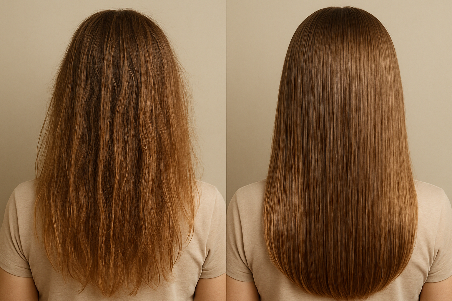 Óleos capilares acessíveis podem restaurar os fios danificados pela progressiva, trazendo brilho e força sem a necessidade de tratamentos caros no salão/Foto ChatGPT