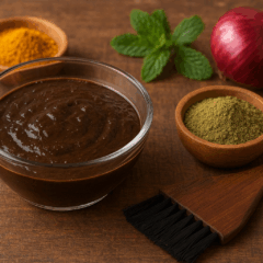 Henna e ervas como alecrim e sálvia são alternativas naturais para escurecer os cabelos brancos e fortalecer os fios