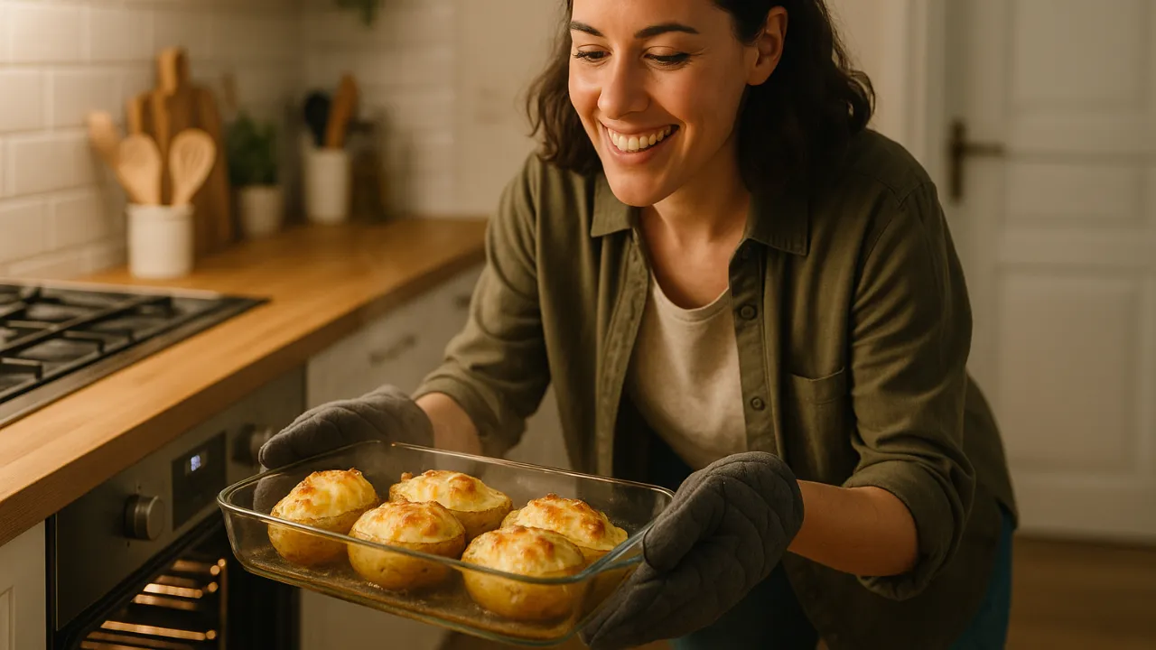 Como fazer batata recheada de forno que vira prato gourmet em 20 minutos