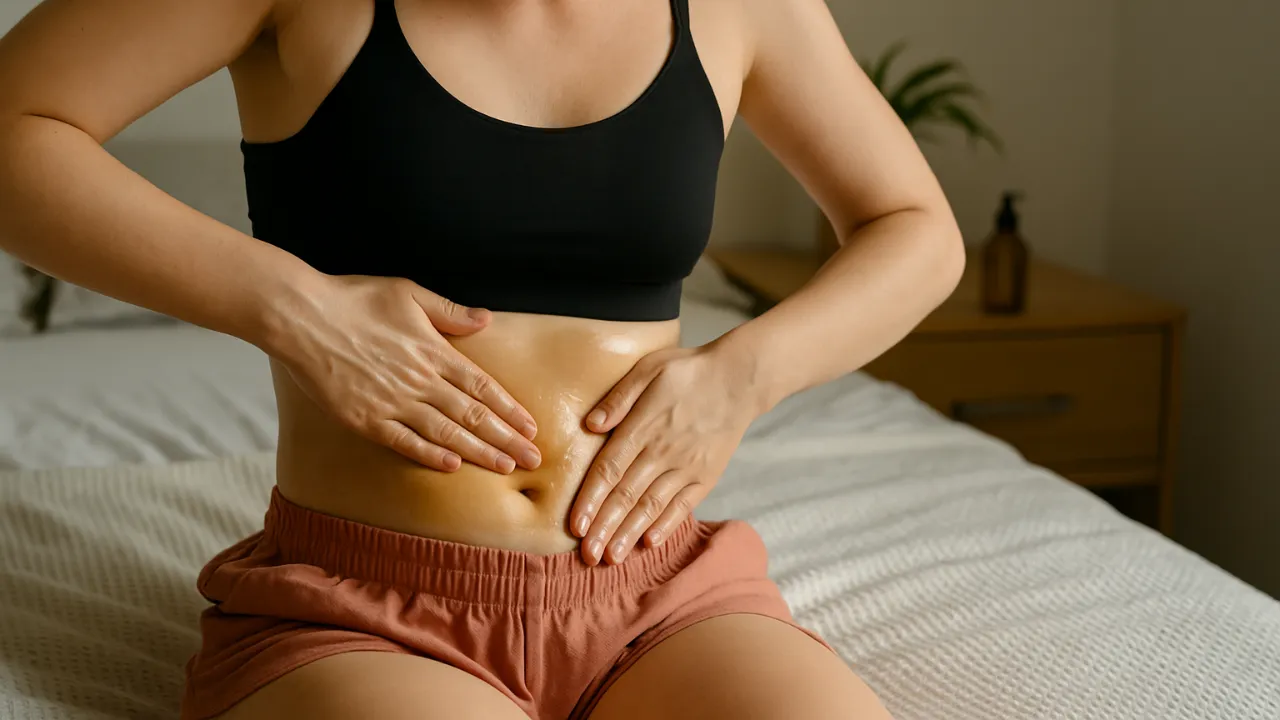 Como reduzir medidas da barriga com massagem caseira e óleo corporal