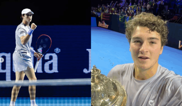 João Fonseca ergue o troféu do ATP 500 da Basileia após vitória sobre Alejandro Fokina; brasileiro entra para o top 30 do ranking mundial/Reprodução Instagram