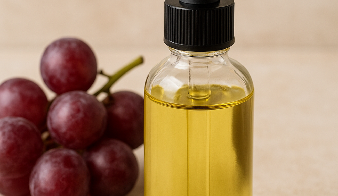 Fios nutridos e com brilho natural após tratamento com óleo de semente de uva/ChatGPT