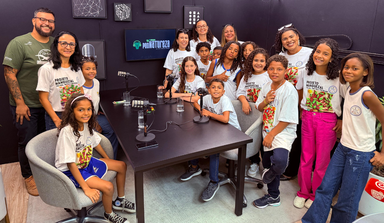 Crianças cruzam o ES e emocionam no PodNatureza com projeto sobre o mangue. Foto: Laís Magesky