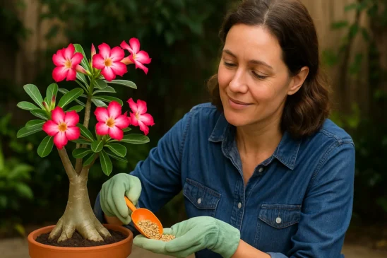 Descubra o momento certo para adubar a rosa-do-deserto e fazê-la florescer mais