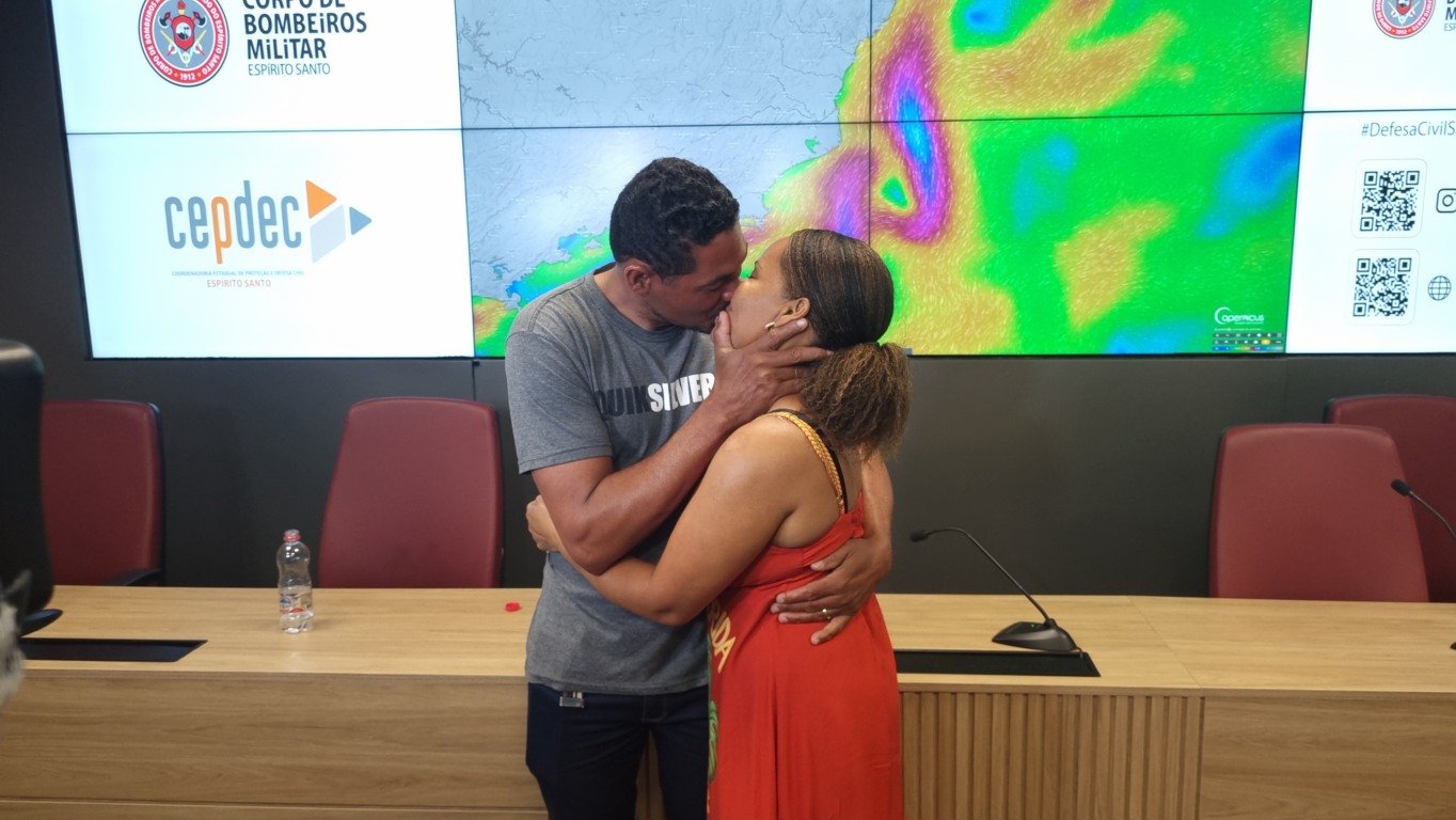 Ronald Menezes com a esposa Luciene Santana