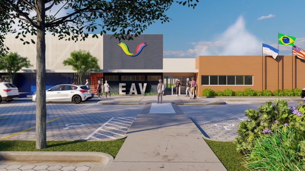 Projeções Escola Americana de Vitória (Foto/divulgação: Retrofit) Projeções Escola Americana de Vitória (Foto/divulgação: Retrofit)