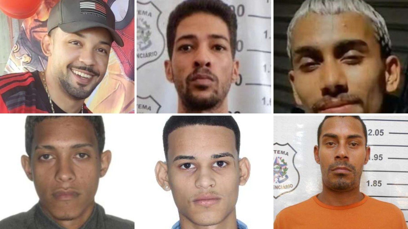 Da esquerda para direita Pablo Diógenes, Luiz Henrique, Wiglisson Lima, João Paulo, Raulino Souza, Robson de Oliveira (Foto/divulgação: Polícia Civil)
