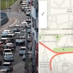Acidente na Vila Rubim (Foto/reprodução: TV Vitória)