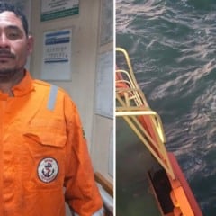 Ronald Menezes, piloto da embarcação (Foto/reprodução: TV Vitória)