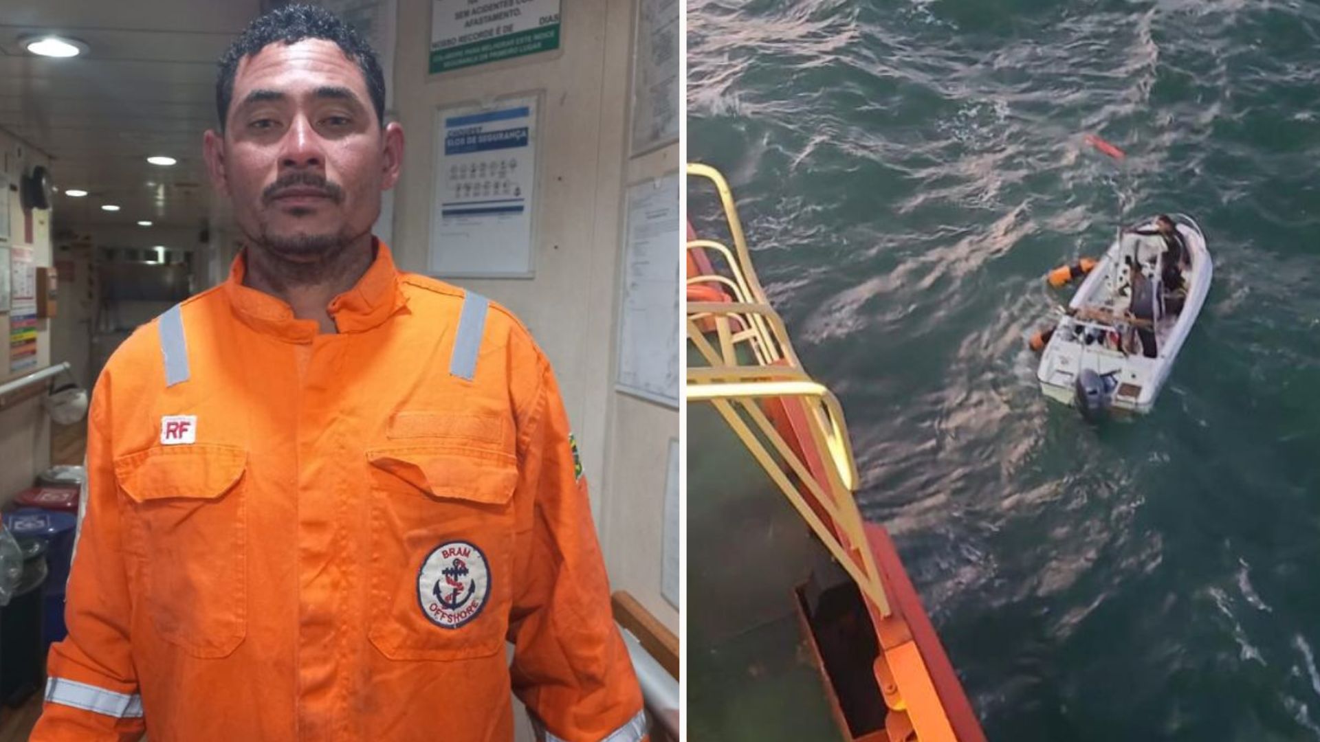 Ronald Menezes, piloto da embarcação (Foto/reprodução: TV Vitória)