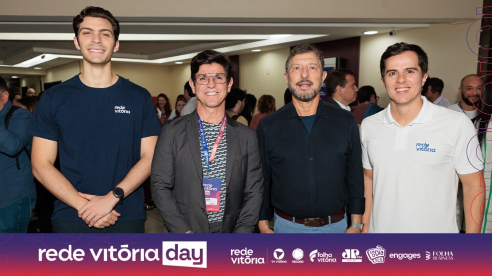 Americo Buaiz Neto, André Dias, Americo Buaiz Filho e Felipe Caroni. Foto: Everton Nunes Americo Buaiz Neto, André Dias, Americo Buaiz Filho e Felipe Caroni. Foto: Everton Nunes