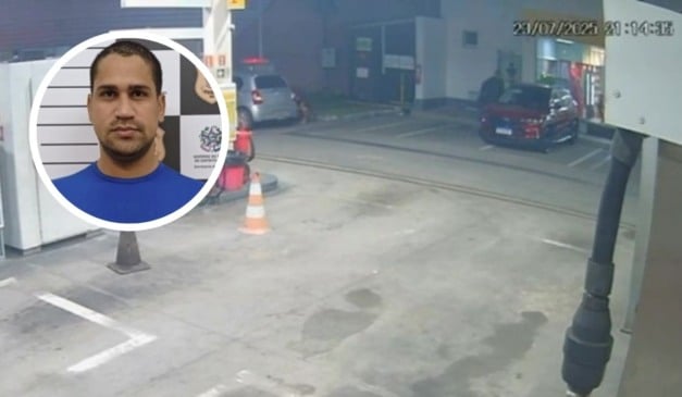 Imagem mostra Paulo da Silva de Oliveira no carro com empresário Carlos José Pereira