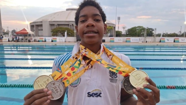 Jogos Escolares Brasileiros (Jebs) 2025. Uberlândia Matheus Ngome. Natação