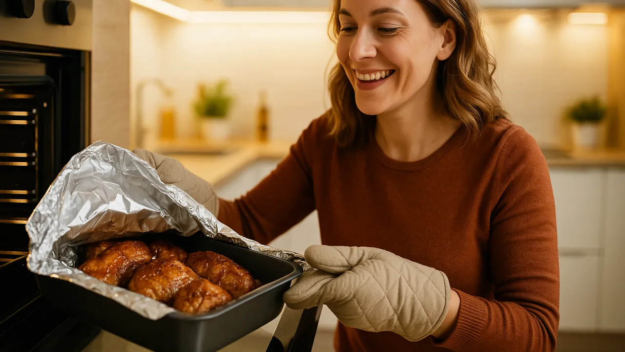 Lado certo do papel-alumínio