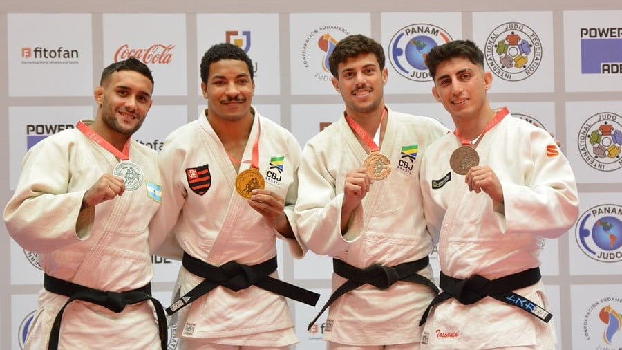 Marcello Medeiros. Medalhista de bronze no Sul-Americano Sênior de Judô em Assunção, no Paraguai.