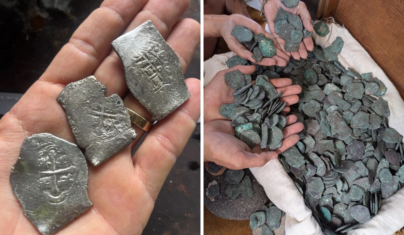 Moedas de prata e ouro são encontradas em barco naufragado