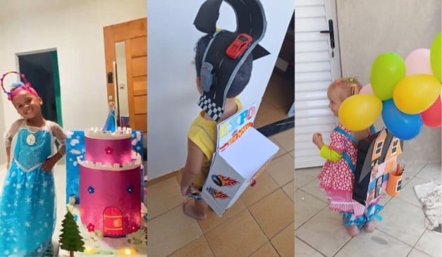 Pais e mães capixabas fazem cabelo maluco e mochila maluca
