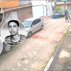 Câmera flagrou assassinato de Luan Fernandes Manoel. Dois suspeitos foram identificados. Foto: Montagem/ Folha Vitória