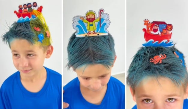 Professora se inspirou em passagens bíblicas para os fazer itens de cabelo maluco (Foto: Reprodução/Instagram/@katiusciahoepers)