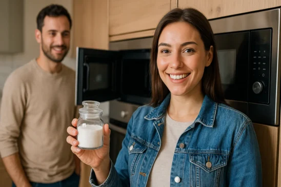 Saiba por que você deve colocar um potinho com sal no micro-ondas