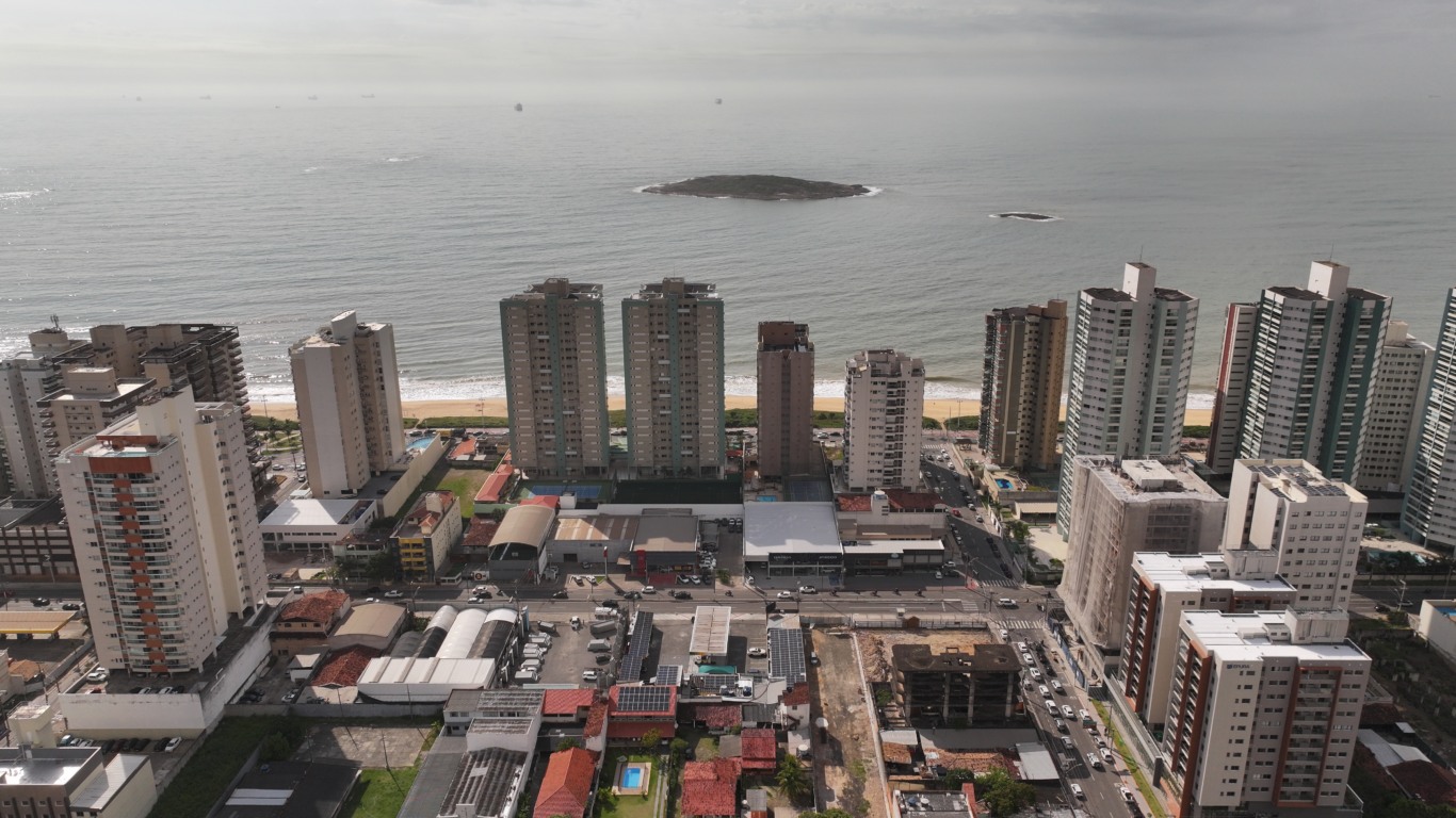 Vista aérea da região de Itapuã e Itaparica, em Vila Velha
