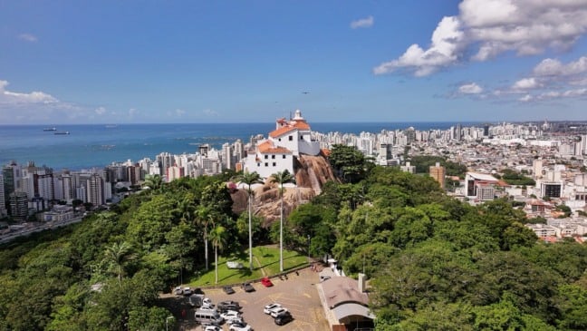 Vista aérea do Convento da Penha