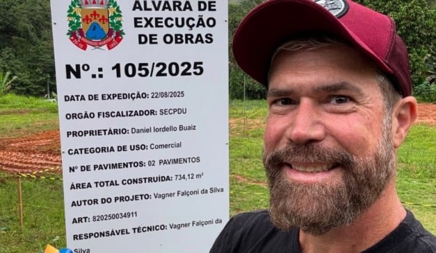 Daniel Lordello Buaiz planeja que obras da nova fábrica da cerveja Barba Ruiva devem durar 12 meses. Crédito: Reprodução de redes sociais