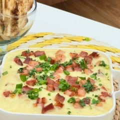 Creme de Batata com Queijo e Iscas de Frango. Foto: Roberta Salgueiro